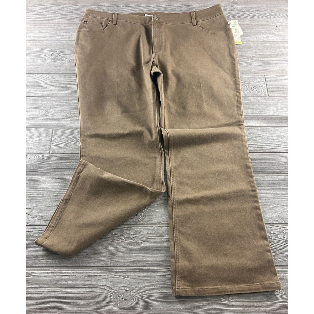 Coldwater Creek Womens 24W Brown Natural Waist Bootcut Jeans Stretch‎ New NWT
